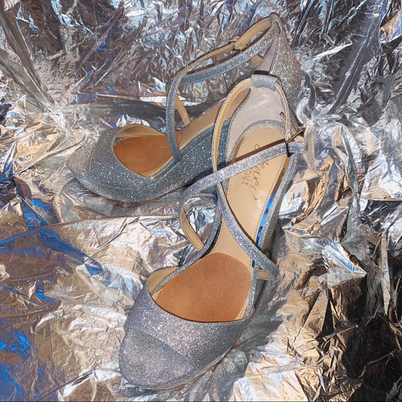 Jewel Badgley Mischka Averie Platform Wedge W 8.5 - Picture 3 of 9